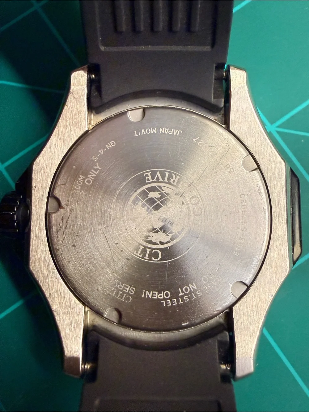 Citizen Black Dive Watch—some wear and scratches